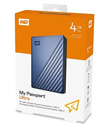 Western Digital WDBFTM0040BBL-WESN My Passport Ultra - 4TB (Blue) USB-C