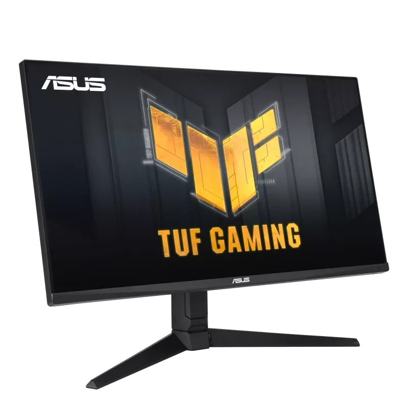 ASUS TUF Gaming VG28UQL1A HDMI 2.1 Gaming Monitor ? 28'' 4K UHD, Fast IPS, NVIDIA G-Sync compatible, AMD FreeSync Premium, DSC, DisplayHDR 400, Black view 2