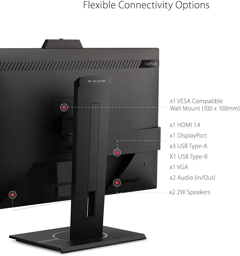 ViewSonic VG2740V 27″ Full HD IPS Video Conferencing Monitor view 3