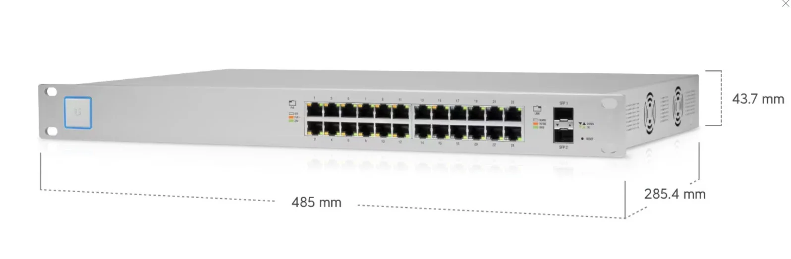 Ubiquiti US-24-500W (500W) UniFi Standard 24 PoE Hi-Power (Gen1)