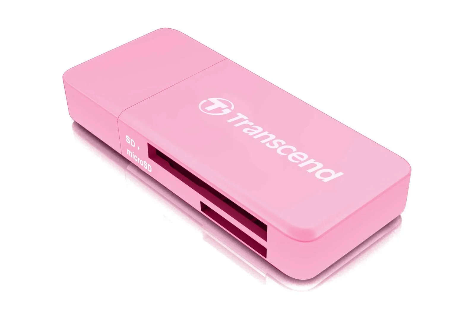 Transcend USB 3.0 SDHC / SDXC / microSDHC / SDXC Card Reader, TS-RDF5R (Pink)