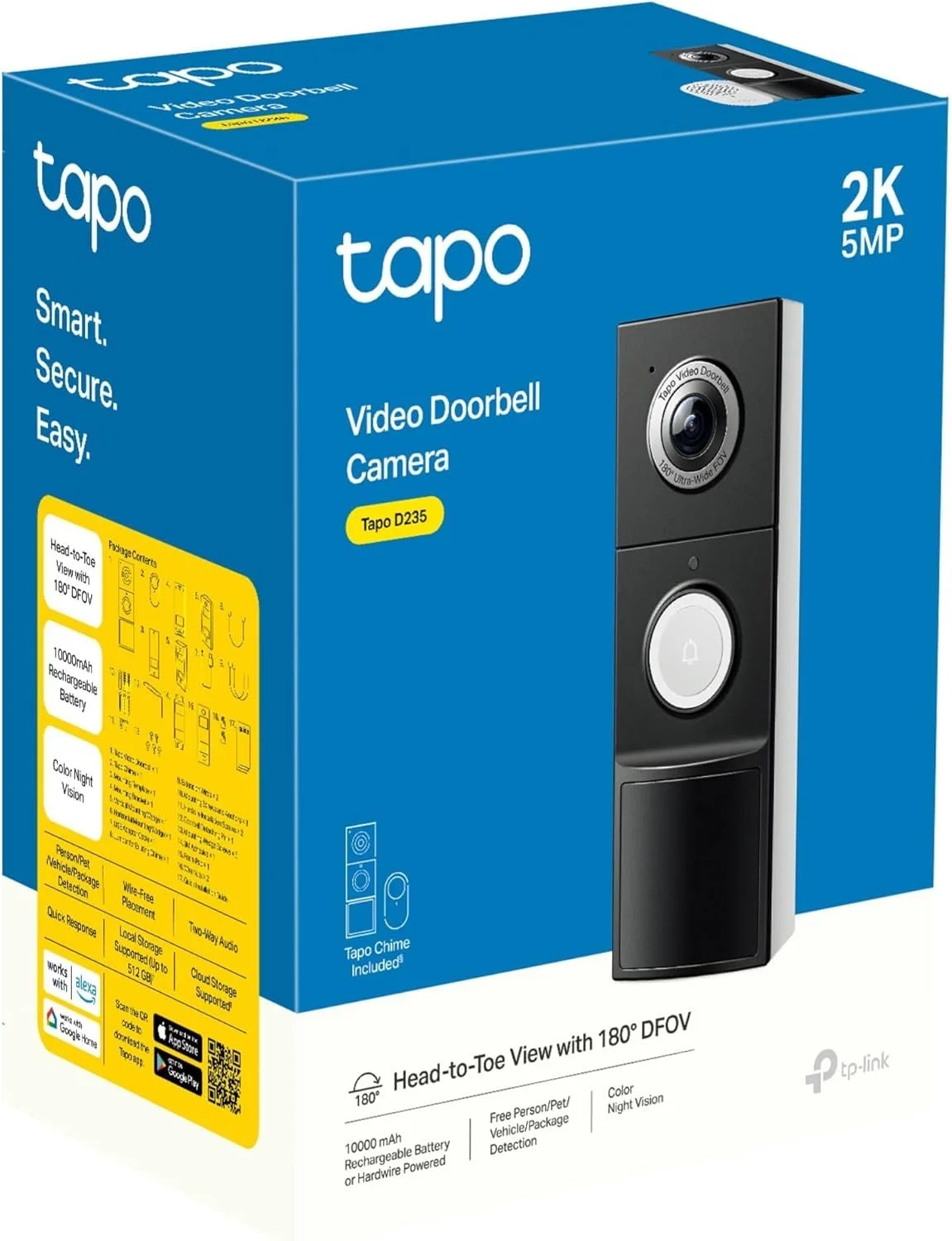 TP-Link Tapo D235 - Video Doorbell Camera