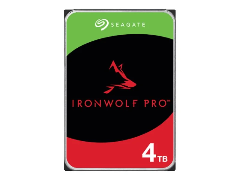 Seagate IRONWOLF PRO 4TB SATA 3.5IN 7200RPM NAS Seagate IronWolf Pro ST4000NT001 4 TB Hard Drive - 3.5" Internal - SATA (SATA/600) - Conventional Magnetic Recording (CMR) Method - Server, Workstation Device Supported - 7200rpm - 512e Format
