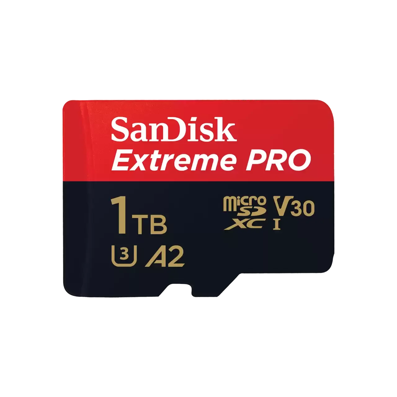 SanDisk Extreme Pro microSDXC UHS-I Memory Card with SD Adaptor, 1TB, V30, U3, C10, A2, 200MB/s R, 140MB/s W, Multicolor (SDSQXCD-1T00-GN6MA)