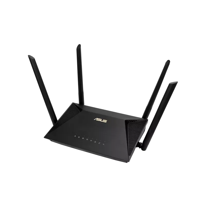 ASUS RT-AX53U AX1800 Dual Band WiFi 6 (802.11ax) Router supporting MU-MIMO and OFDMA technology, with AiProtection Classic network security powered by Trend Micro, Black
