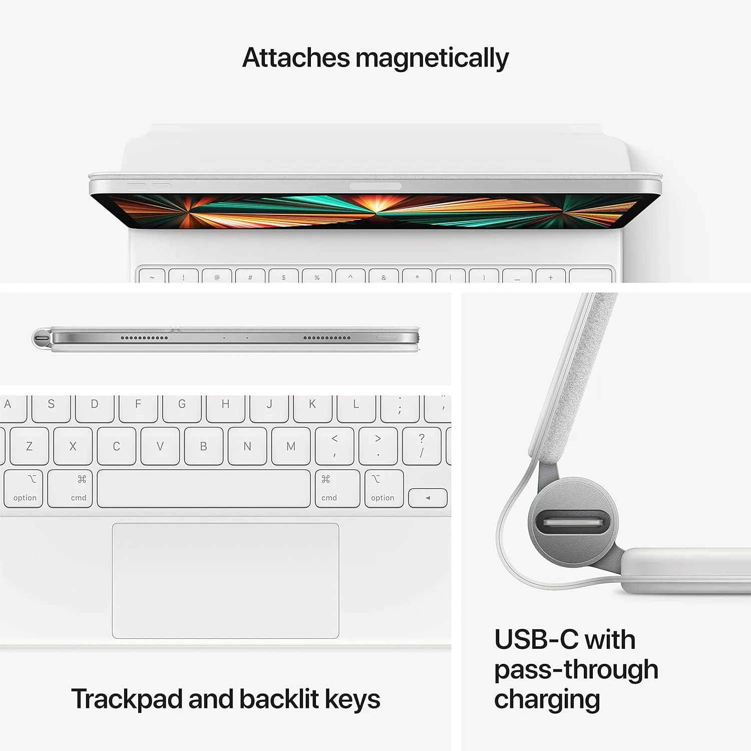Apple IPAD AIR MAGIC KEYBOARD 11 WHITE-E&E Magic Keyboard for iPad Air 11-inch (M3) - US English - White view 4