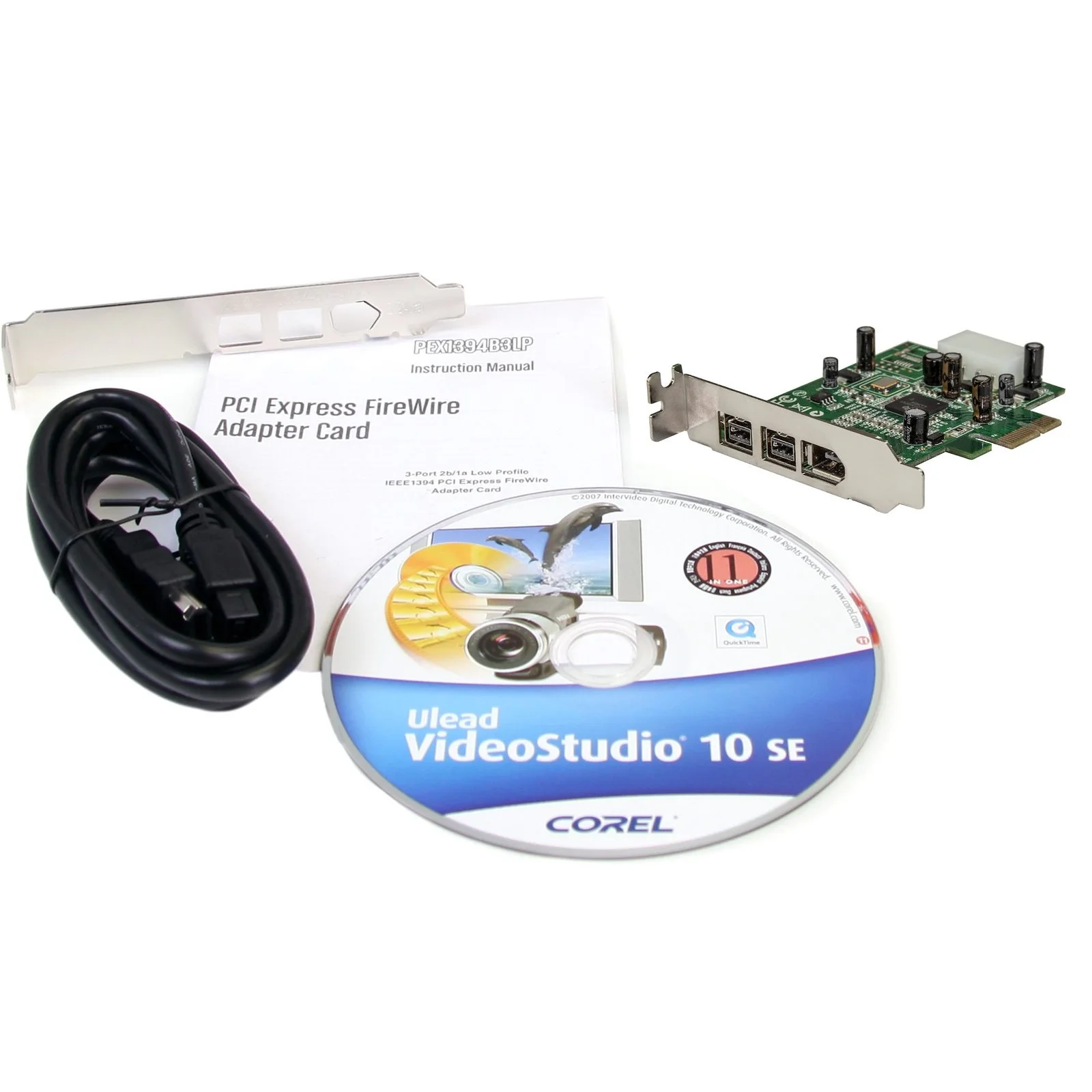 Startech.Com 2B 1A LP PCI EXPRESS FIREWIRE CARD StarTech.com FireWire Adapter - PCI - 800 MB/s - Plug-in Card - TAA Compliant - 3 Total Firewire Port(s) - 1 Firewire 400 Port(s) - 2 Firewire 800 Port(s) - PC, Mac, Linux