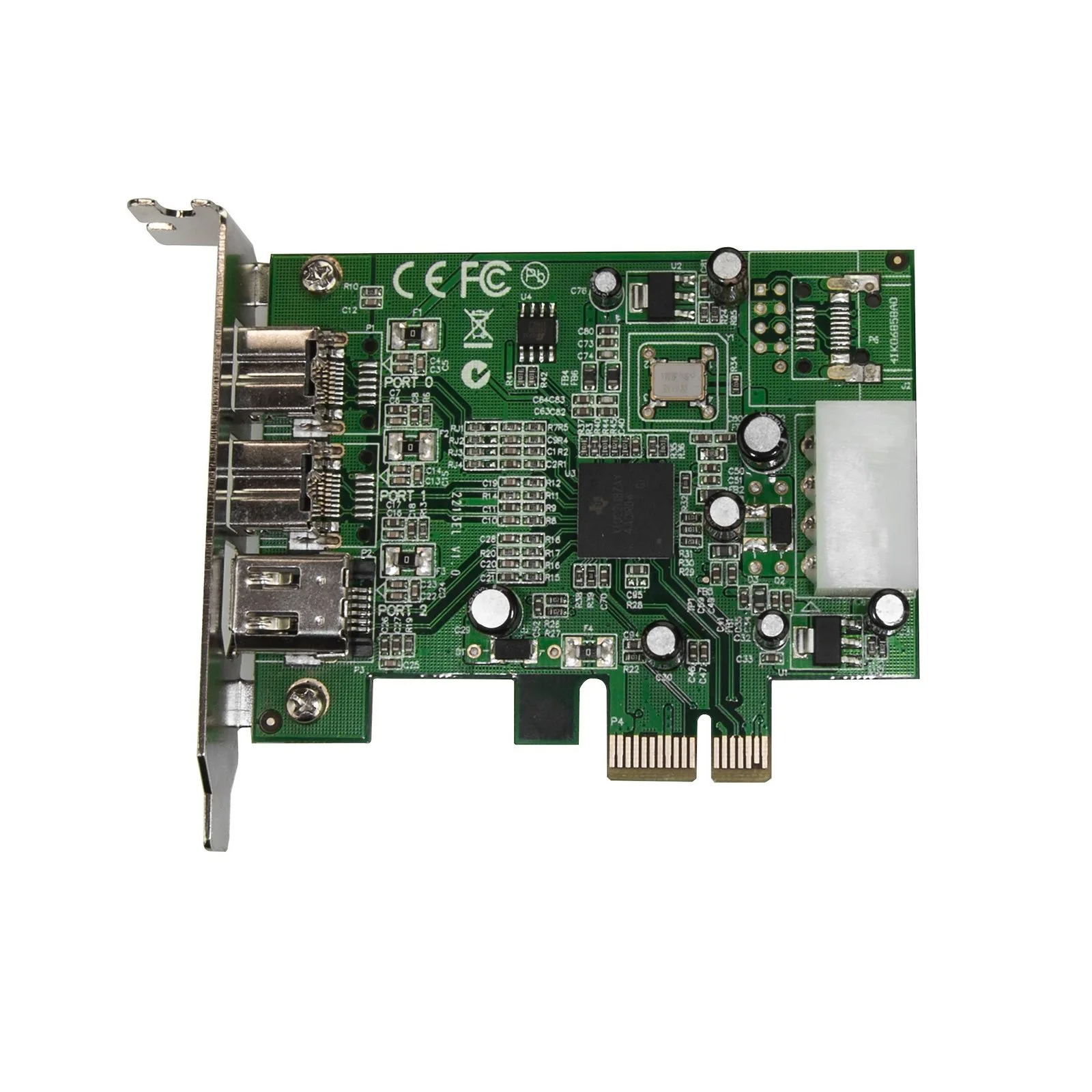 Startech.Com 2B 1A LP PCI EXPRESS FIREWIRE CARD StarTech.com FireWire Adapter - PCI - 800 MB/s - Plug-in Card - TAA Compliant - 3 Total Firewire Port(s) - 1 Firewire 400 Port(s) - 2 Firewire 800 Port(s) - PC, Mac, Linux view 4