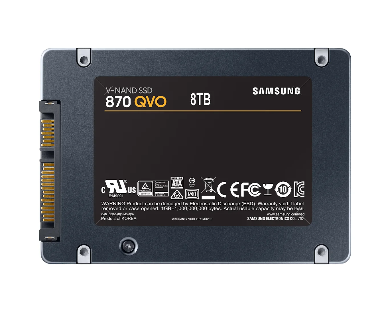 Samsung MZ-77Q8T0BW Samsung 870 QVO 2.5" SATA Internal SSD 8TB view 4