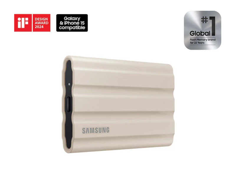 Samsung MU-PE2T0K/WW Samsung T7 Shield Portable SSD 2TB-Beige view 2