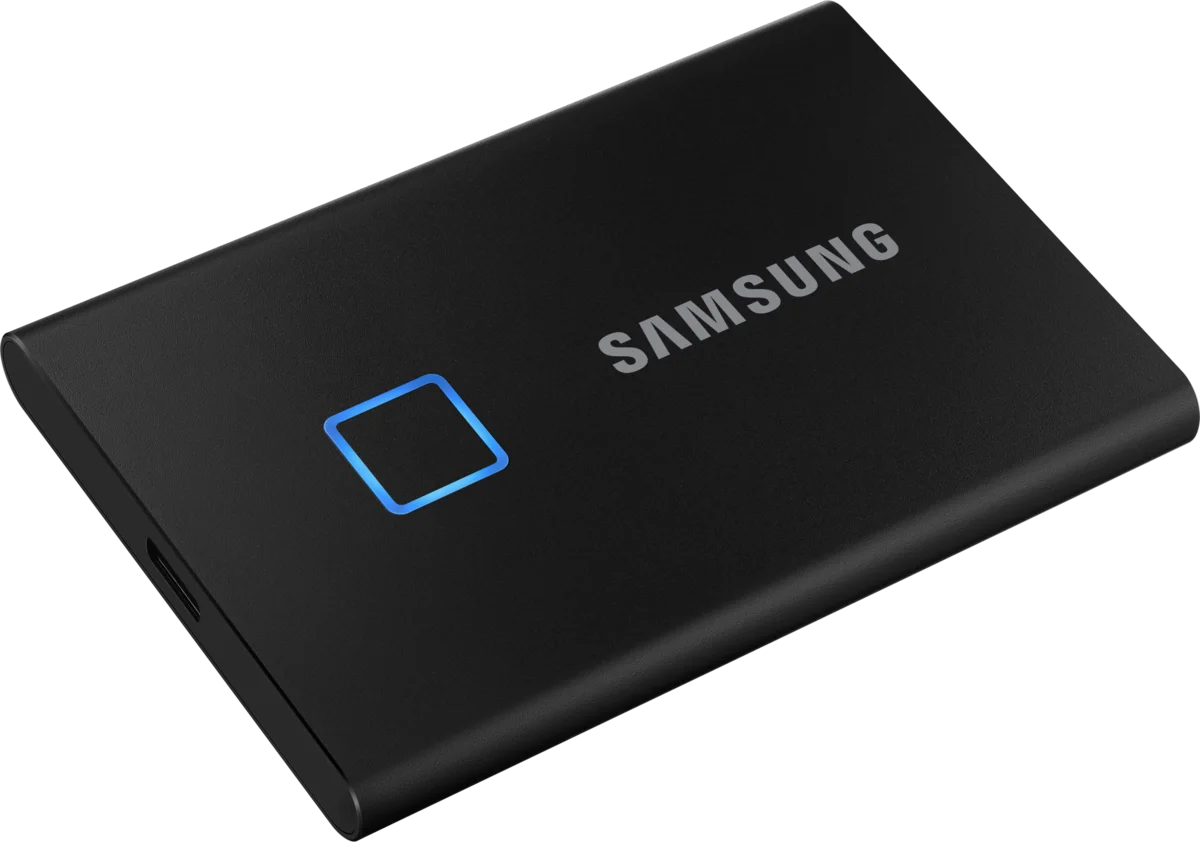 SAMSUNG MU-PC2T0K/WW SAMSUNG T7 TOUCH PORTABLE SSD 2TB BLACK (with Fingerprint Recognition) view 3