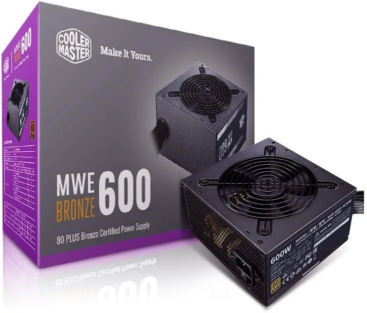 COOLER MASTER MPE-6001-ACAAB-UK COOLER MASTER MWE BRONZE 600W 80+ BRONZE POWER SUPPLY V2 (5Y)