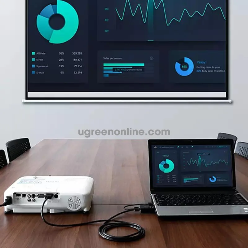 UGREEN MM120-30840 Ugreen VGA+USB to HDMI Male to Male Cable, 1080p, 2m view 4