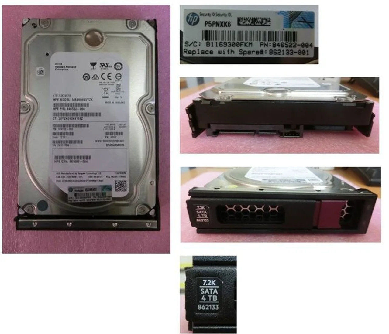 HPE MB4000GVYZK 4TB 7200RPM 3.5in SAS-12G Midline 846522-004 862133-001
