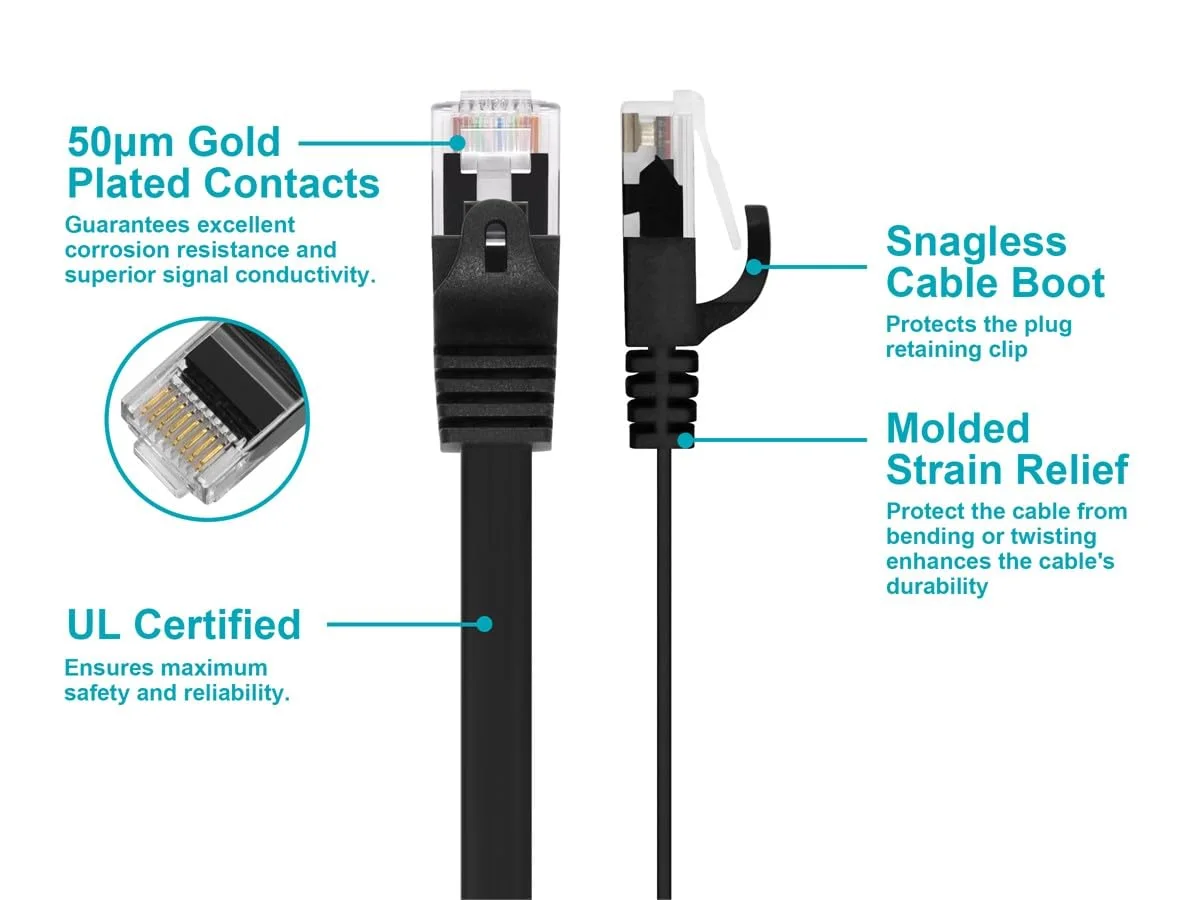 STARTECH M45PATCH50BK Startech 50FT BLACK MOLDED CAT 5 RJ45 PATCH CABLE