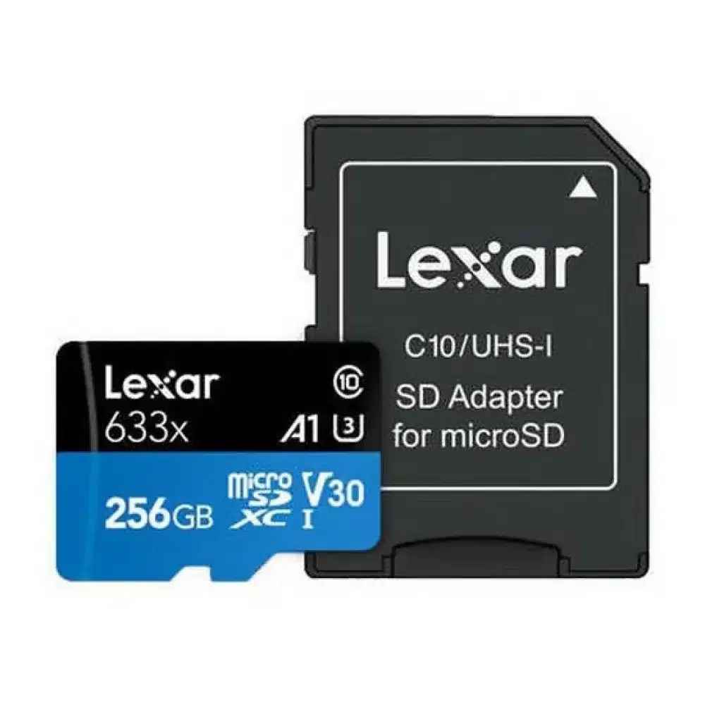 Works with DJI ActioLexar High Performance 633x 256GB microSDXC UHS-I V30 U3 4K UHD Memory Card n 2, DJI Osmo Action (LSDMI256BB633A) Bundle with (1) Everything But Stromboli SD & MicroSD Card Reader view 2