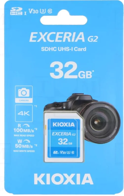 KIOXIA LMEX2L032GG4 KIOXIA EXCERIA CL10 UHS-I U3 V30 4K A1 R100/W50 w/o adapter (G2)