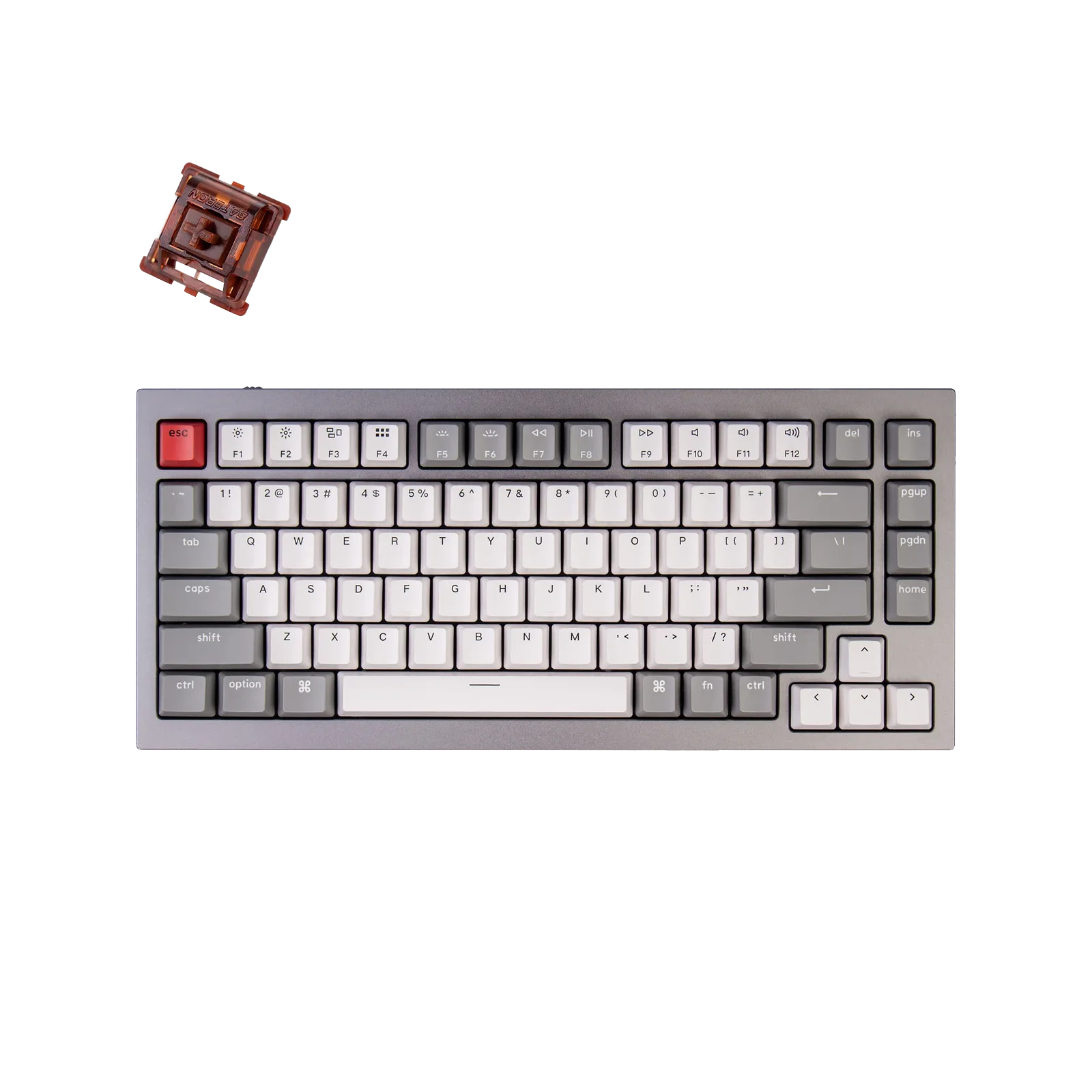 Keychron Q1 - Space Grey + Phantom Brown Switch