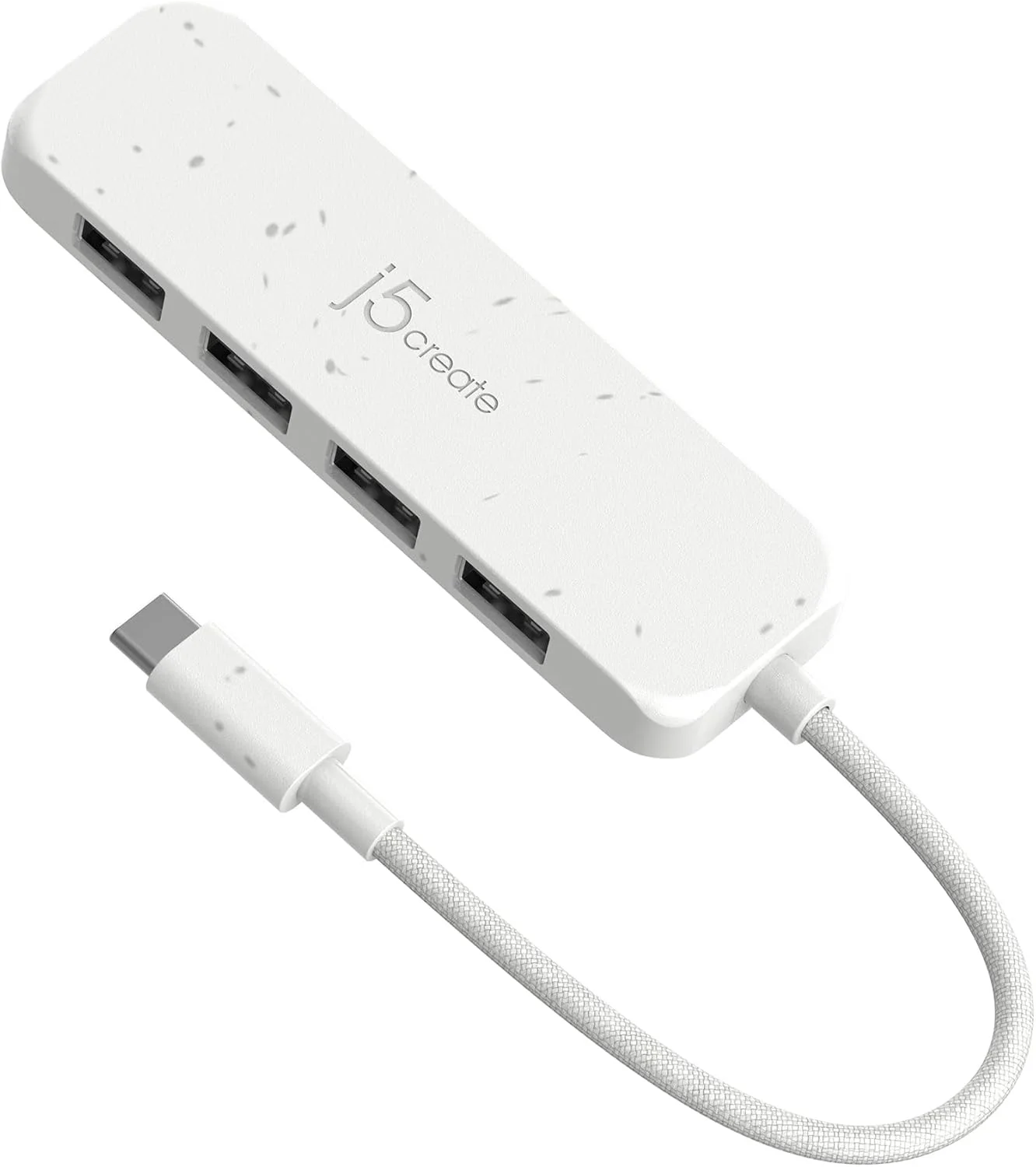 J5CREATE JCH341EW USB-C 4 Ports Type A Gen 2 Hub (White)
