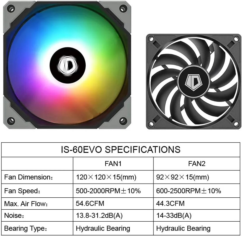 ID-COOLING IS-60-EVO-ARGB AIR COOLER (LGA 1700 Compatible)
