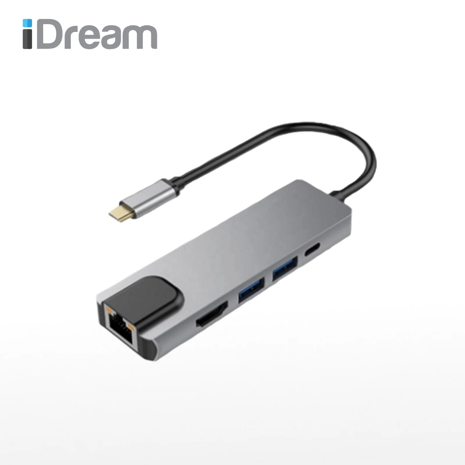 IDREAM ID5CHDLDP iDream 5 in 1 USB C to HDMI Multiport Adaptor with Lan 5 in 1( USB C / HDMI / 2 x USB 3.0 / Gigabit