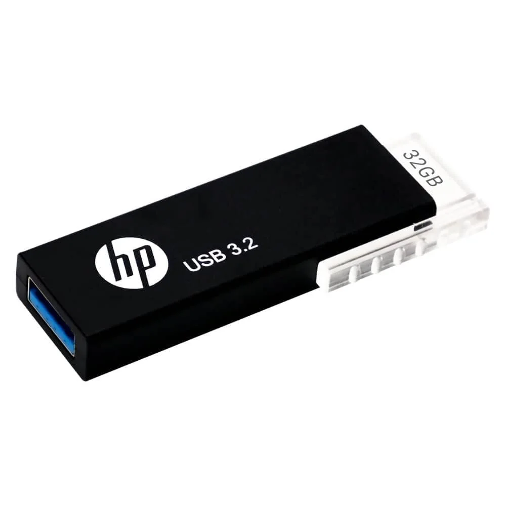 HP USB 3.2 Flash Drive 32GB x718w, Black, USHP-X718W-32G