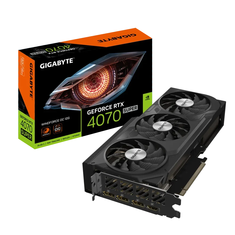 Gigabyte 4070 SUPER AORUS MASTER, 12GB, GDDR6X, PCIE4.0, WINDFORCE X3 OC VERSION RGB