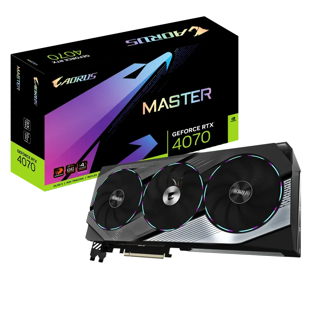 Gigabyte AORUS GeForce RTX 4070 Master 12G Graphics Card