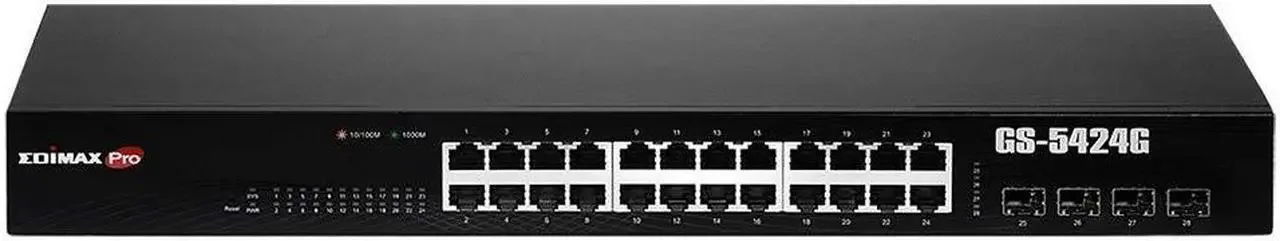 Edimax GS-5424G EDIMAX Long Range 24-Port Gigabit Web Smart Switch with 4 SFP Slots