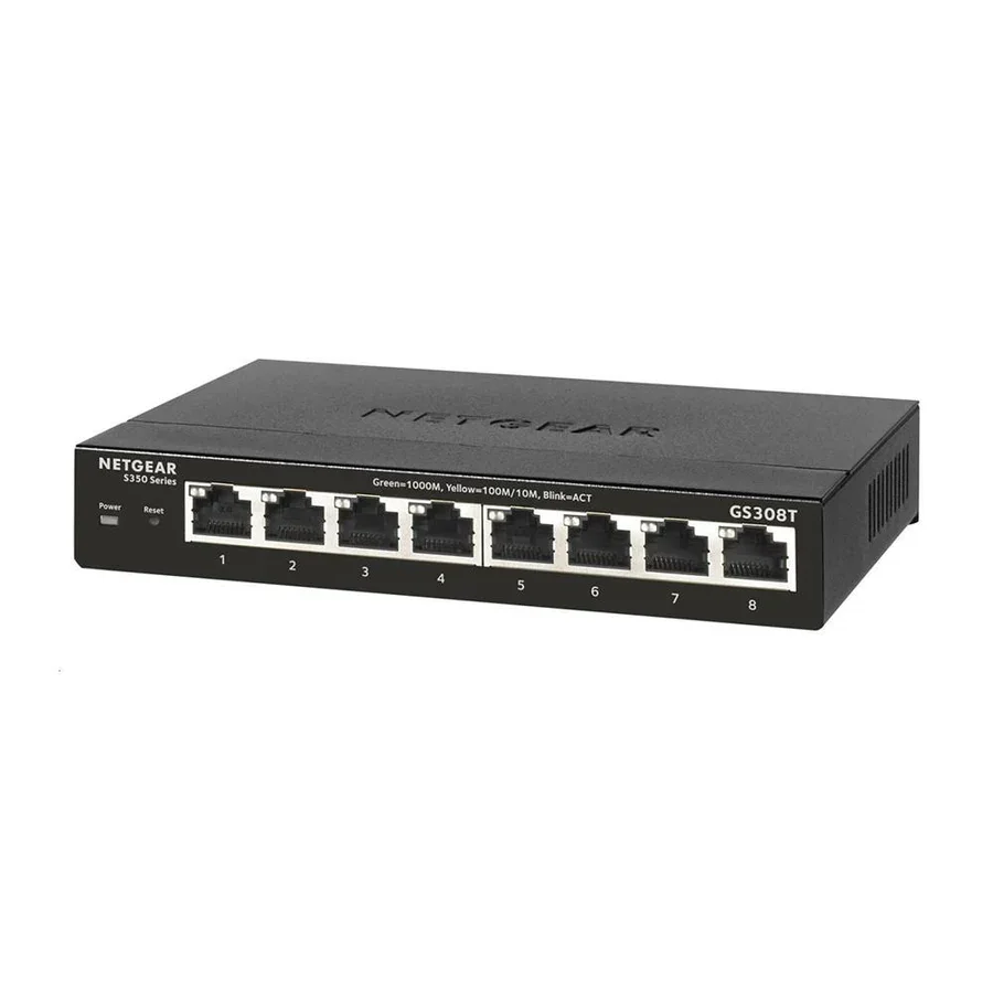 NETGEAR 8-Port Gigabit Ethernet Smart Managed Pro Switch (GS308T) - Desktop, Fanless Housing for Qui