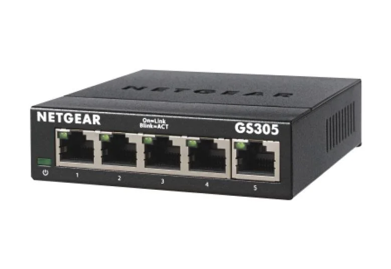 NETGEAR 8-Port Gigabit Ethernet Unmanaged Switch (GS308) - Desktop, Sturdy Metal Fanless Housing