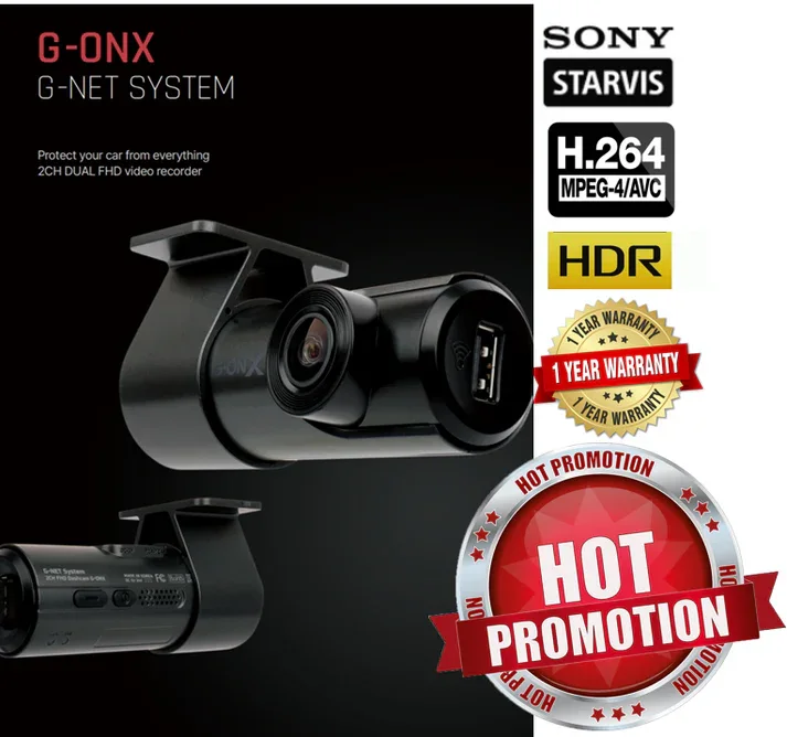 GNET G-ON X Dual-Channel Full HD 1080p Dashcam [Made-in-Korea] | SONY Starvis