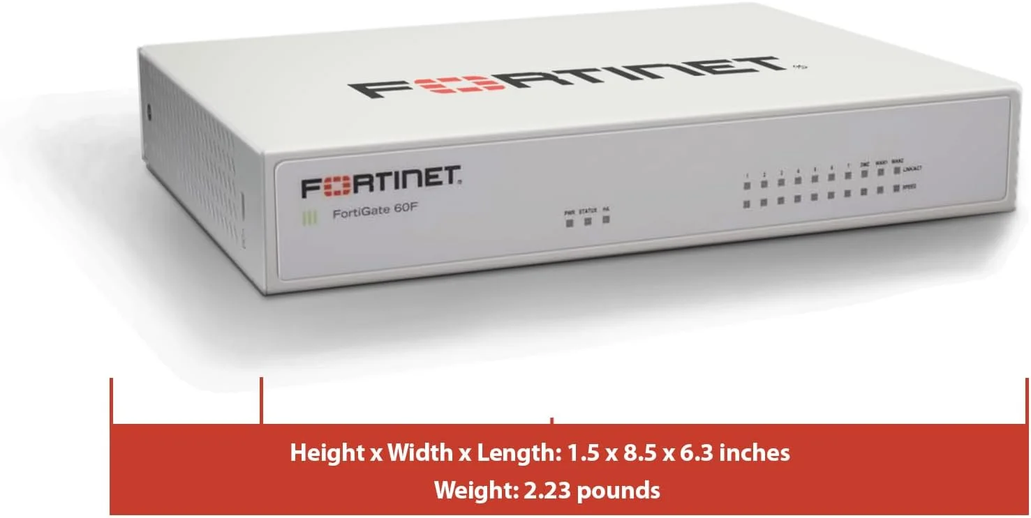 FORTINET FG-60F-BDL-950-12 FORTINET FortiGate-60F Hardware Plus 1 Year 24x7 FortiCare and FortiGuard Unified (UTP) Protection