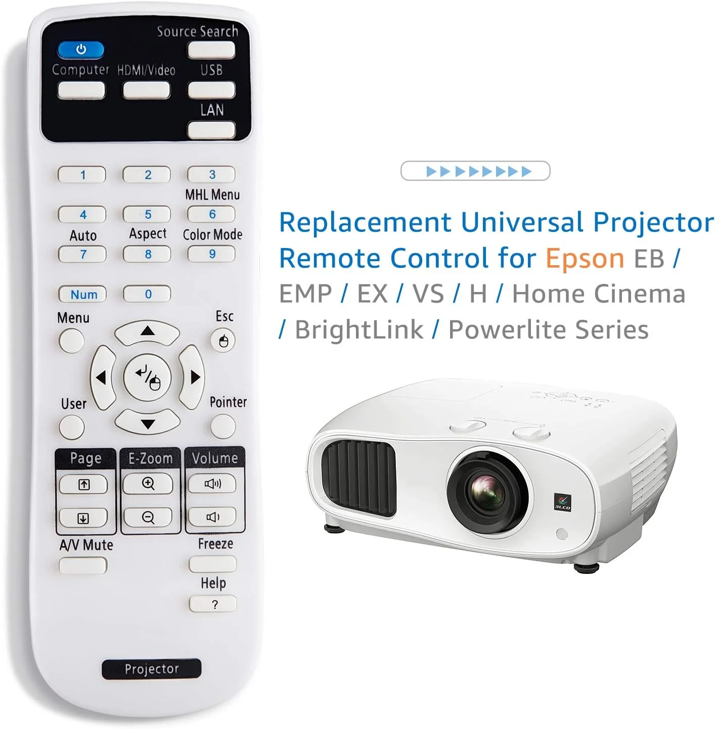 EPSON EB-12000B REMOTE EPSON REMOTE CONTROL FOR EB-12000B
