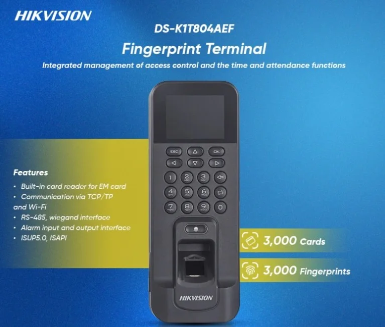HIKVISION DS-K1T804AEF - Fingerprint Access Control Terminal