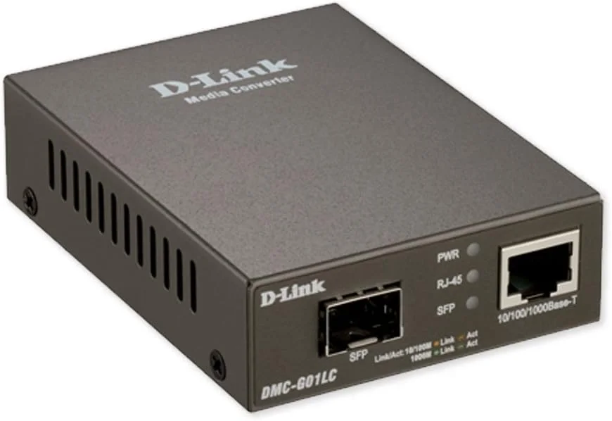 D-Link DMC-G01LC/E 10/100/1000Mbps to SFP Media Converter (Stand-Alone)