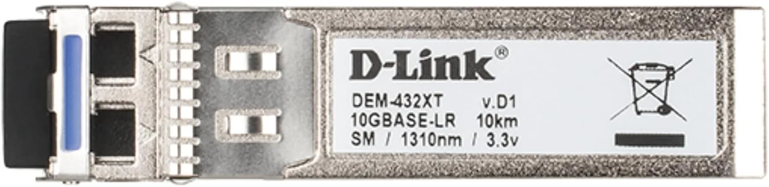D-Link DEM-432XT 10G SFP+ Transceiver (10GBASE-LR, Duplex LC, Single‑Mode, 10km Reach, without DDM)