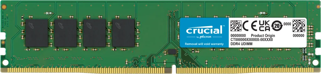Crucial 8GB DDR4-3200 UDIMM CL22 (8Gbit)