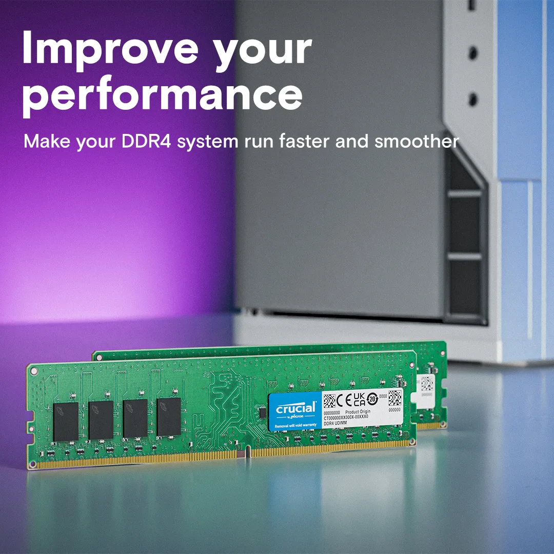 Crucial 8GB DDR4-3200 UDIMM CL22 (8Gbit) view 2