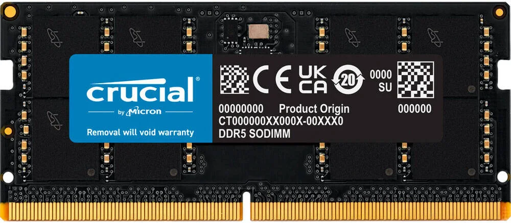 Crucial CT48G56C46S5 Crucial 48GB DDR5-5600 SODIMM CL46 (16Gbit)
