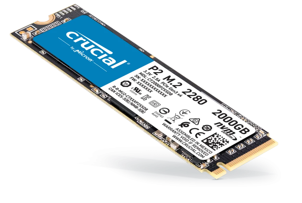 Crucial Crucial® P2 2000GB NVMe™ PCIe® M.2 SSD CT2000PS2SSD8