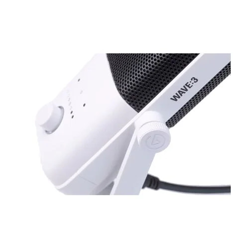 Elgato Wave:3 White - Premium Studio Quality USB Condenser Microphone for Streaming, Podcast, Gaming and Home Office, Free Mixer Software, Anti-Distortion, Plug �fn Play, for Mac, PC view 3