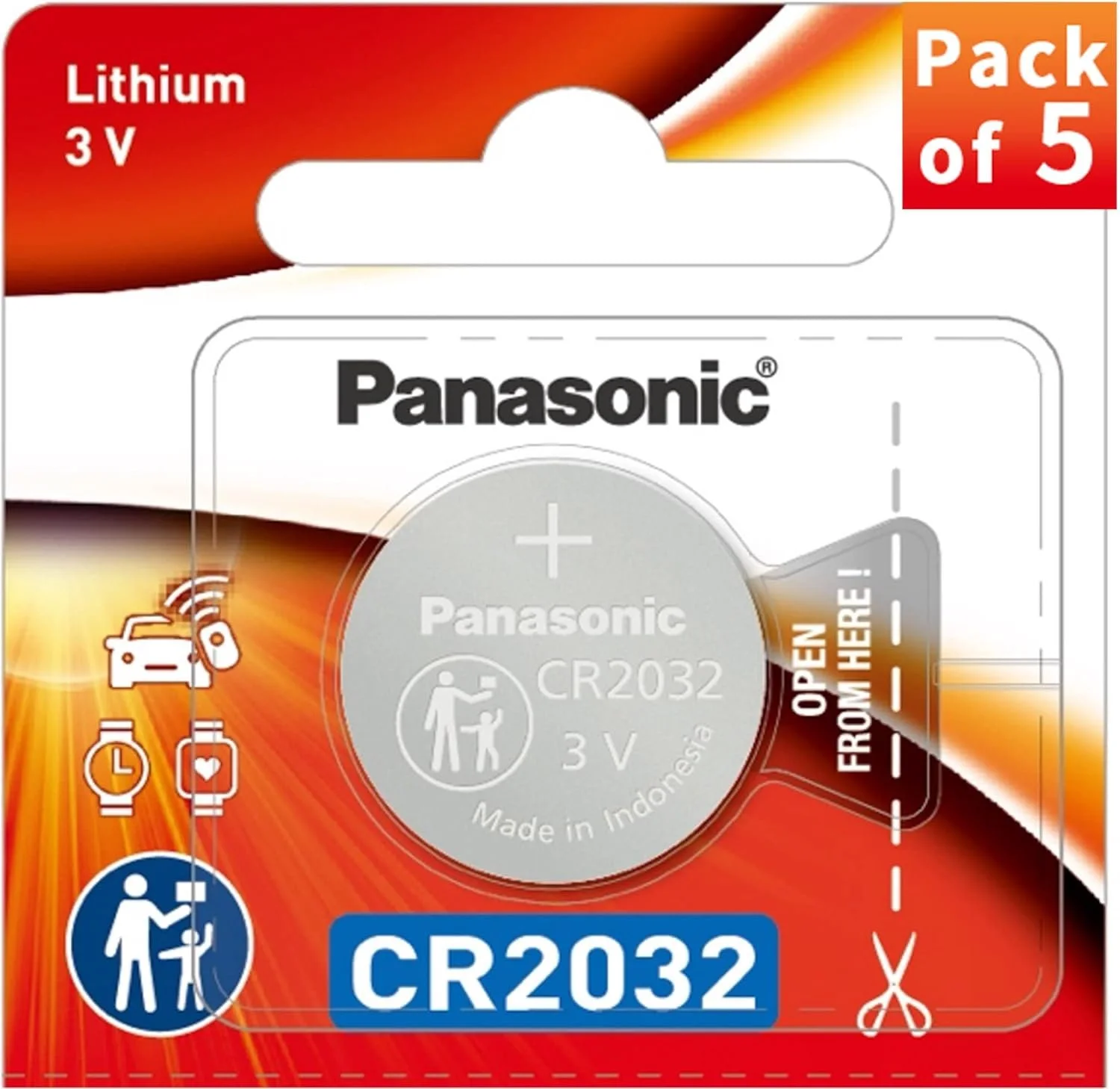 PANASONIC CR2032 LITHIUM BATTE