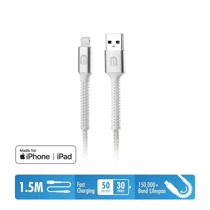 DAIYO CP-2615 White MFI Lightning Cable 1.5 meter