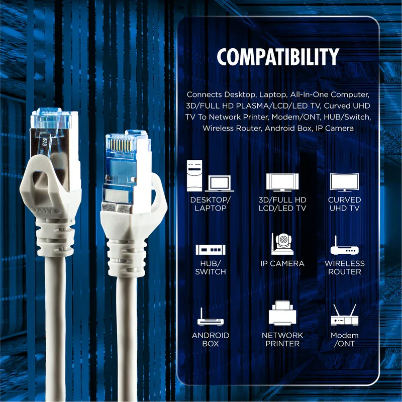 DAIYO CP2551 SSTP Patch Cord Cat7 Ethernet 2m