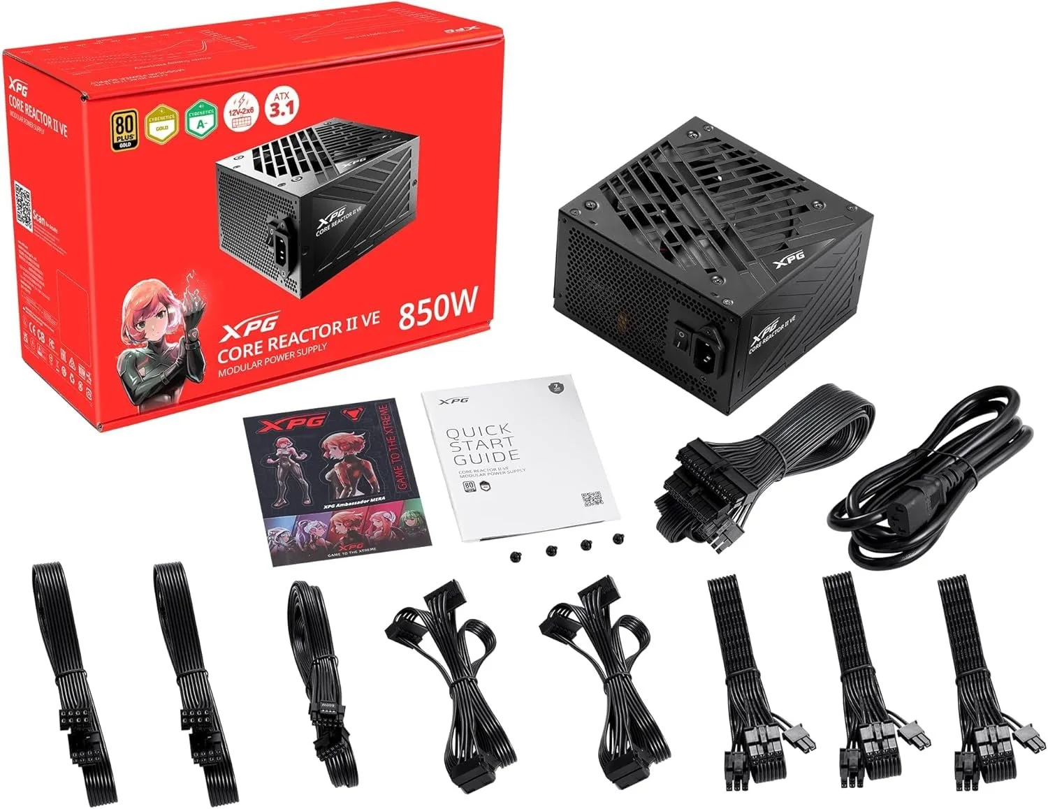 ADATA COREREACTORIIVE850G Adata XPG CORE REACTOR II VE 850W 80PLUS Gold ATX3.1, 7Y WARRANTY AD 5006