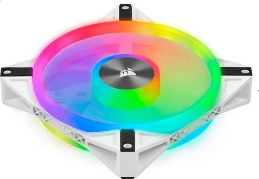Corsair CS-CO-9050103-WW iCUE QL120 RGB PWM Fan Single Pack, 120mm, White view 2