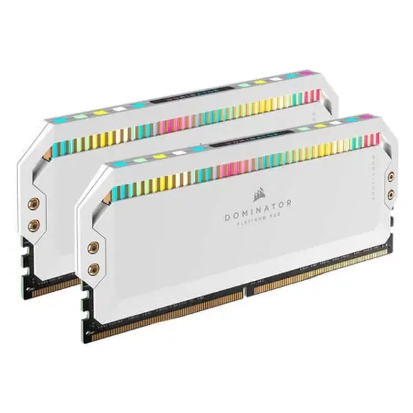 Corsair Dominator Platinum RGB DDR5 32GB (2x16GB) 5600MHz C36 Intel Desktop Memory (Onboard Voltage Regulation, CORSAIR DHX Cooling, 12 Ultra-Bright CAPELLIX RGB LEDs) White (CMT32GX5M2B5600C36W)