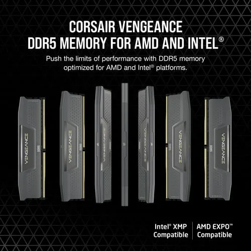 CORSAIR VENGEANCE® 64GB (2x32GB) DDR5 DRAM 6000MT/s view 2