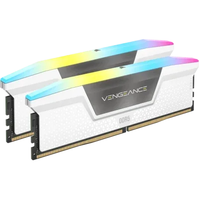 CORSAIR VENGEANCE RGB DDR5 RAM 32GB (2x16GB) 6200MHz CL36 Intel - White (CMH32GX5M2B6200C36W)